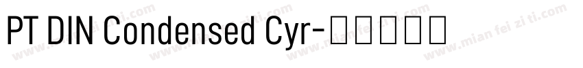 PT DIN Condensed Cyr字体转换